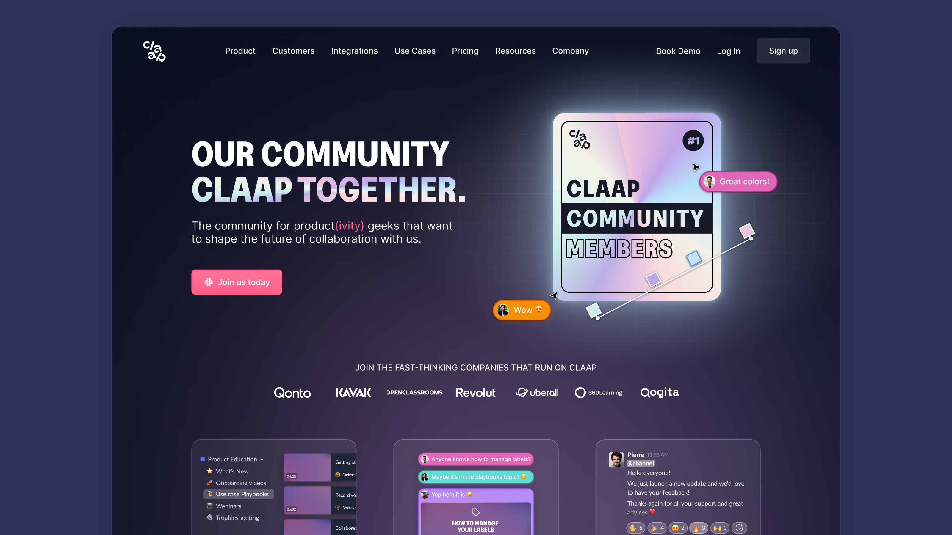 Claap full width